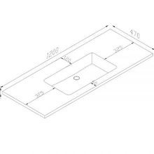 Kzoao 1200mm Honed Lexus Top Matte White gallery detail image