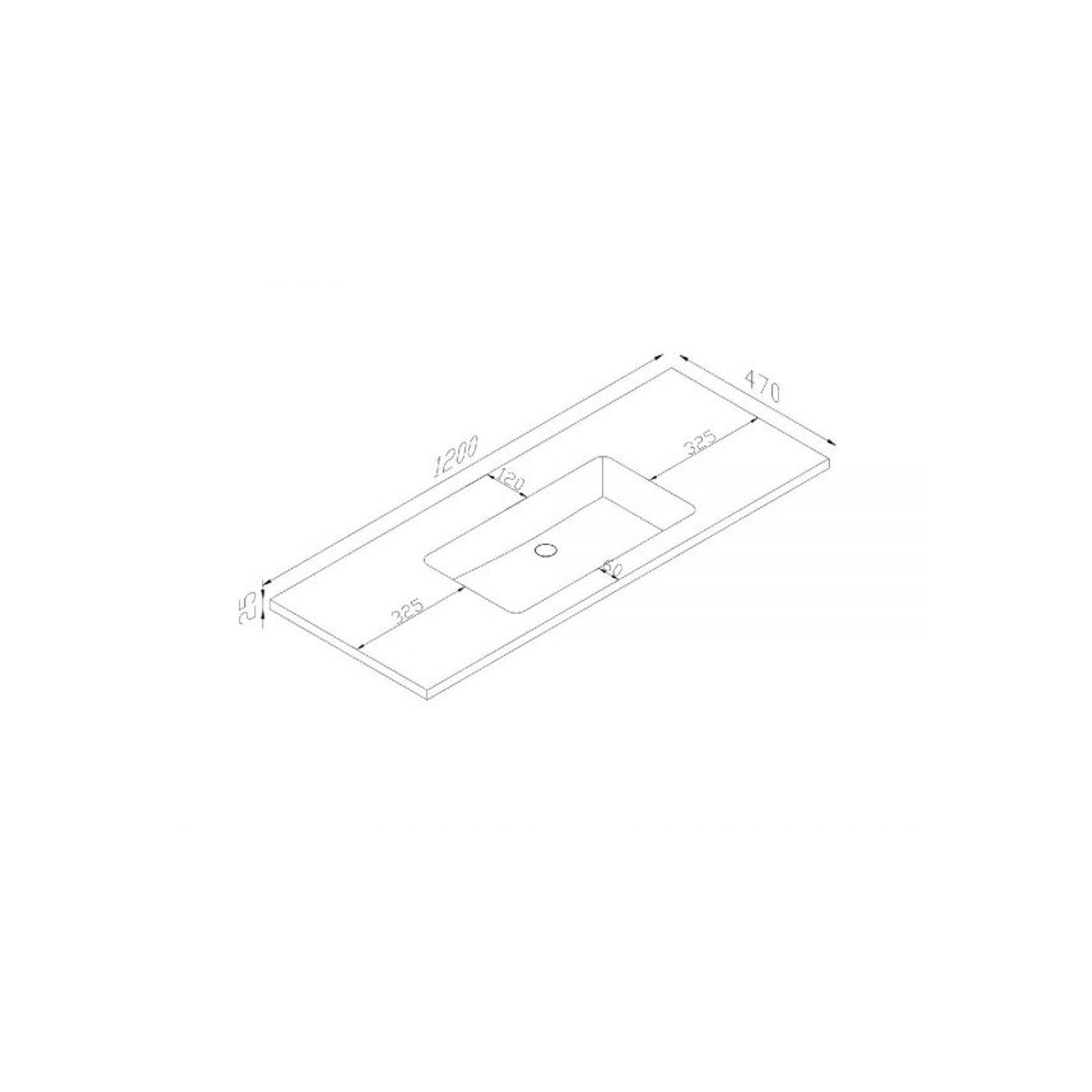 Kzoao 1200mm Honed Lexus Top Matte White gallery detail image