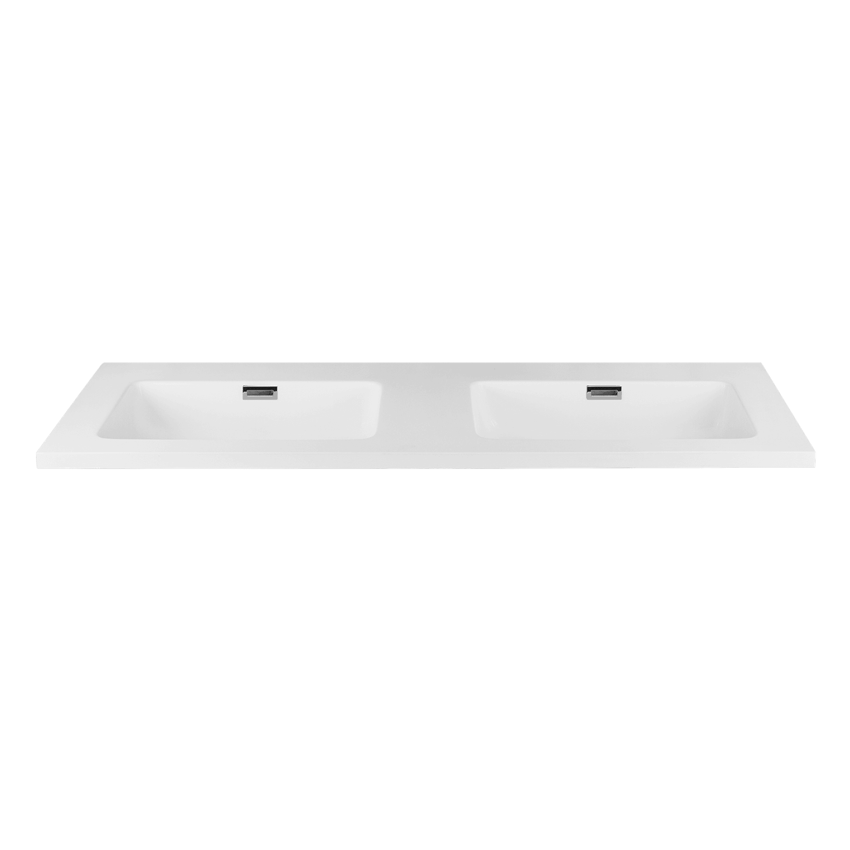 Kzoao 1200mm Honed Dual Bowl Lexus Top Matte White gallery detail image