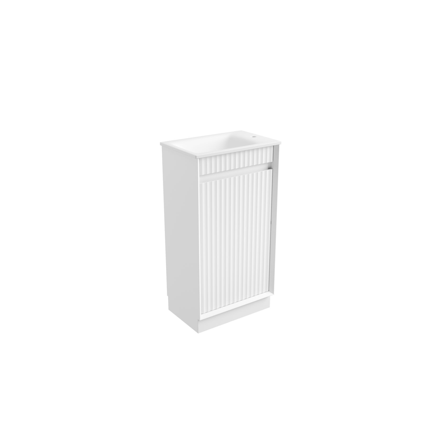 Aulic Mini Ravia Floor Standing Matte White Cabinet gallery detail image