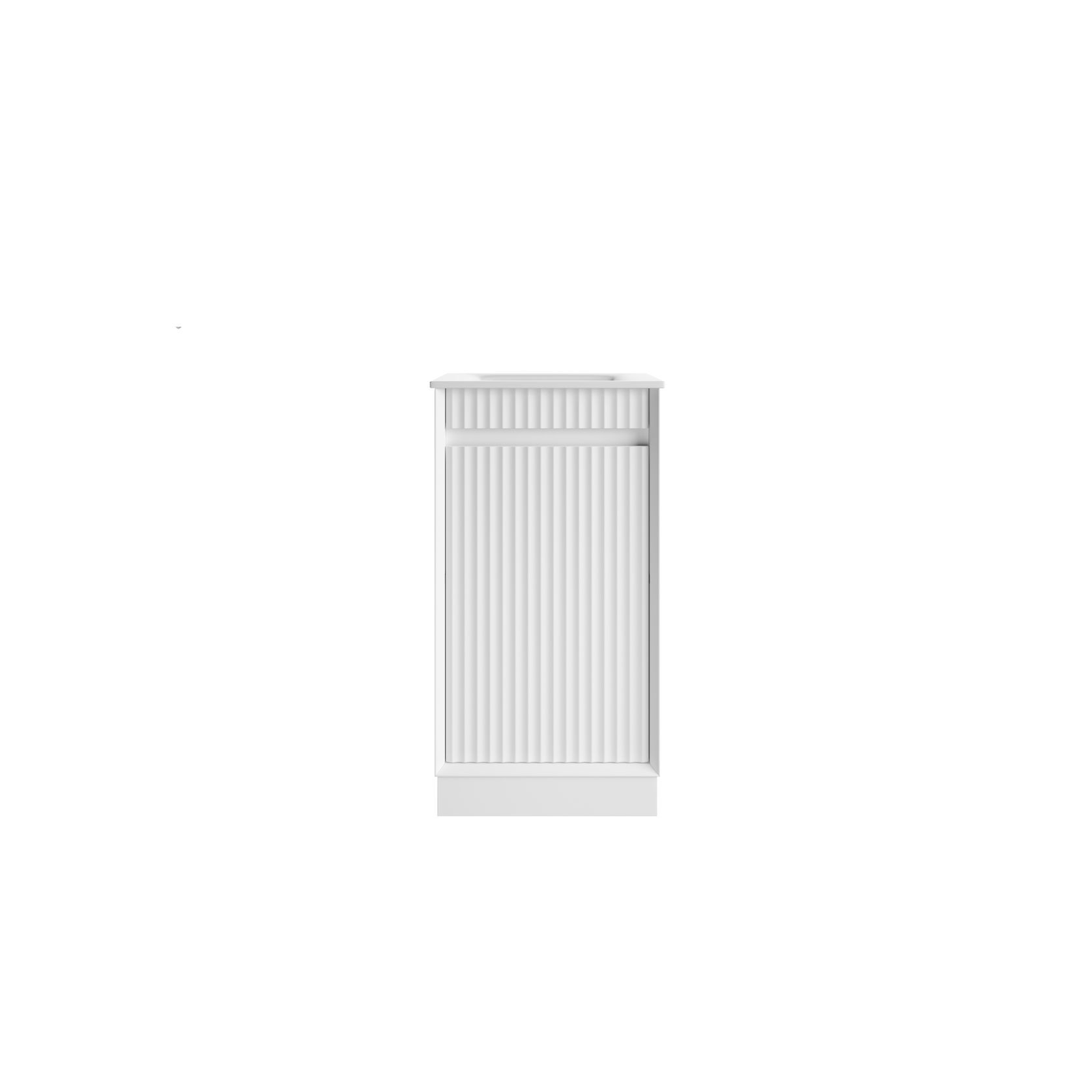 Aulic Mini Ravia Floor Standing Matte White Cabinet gallery detail image