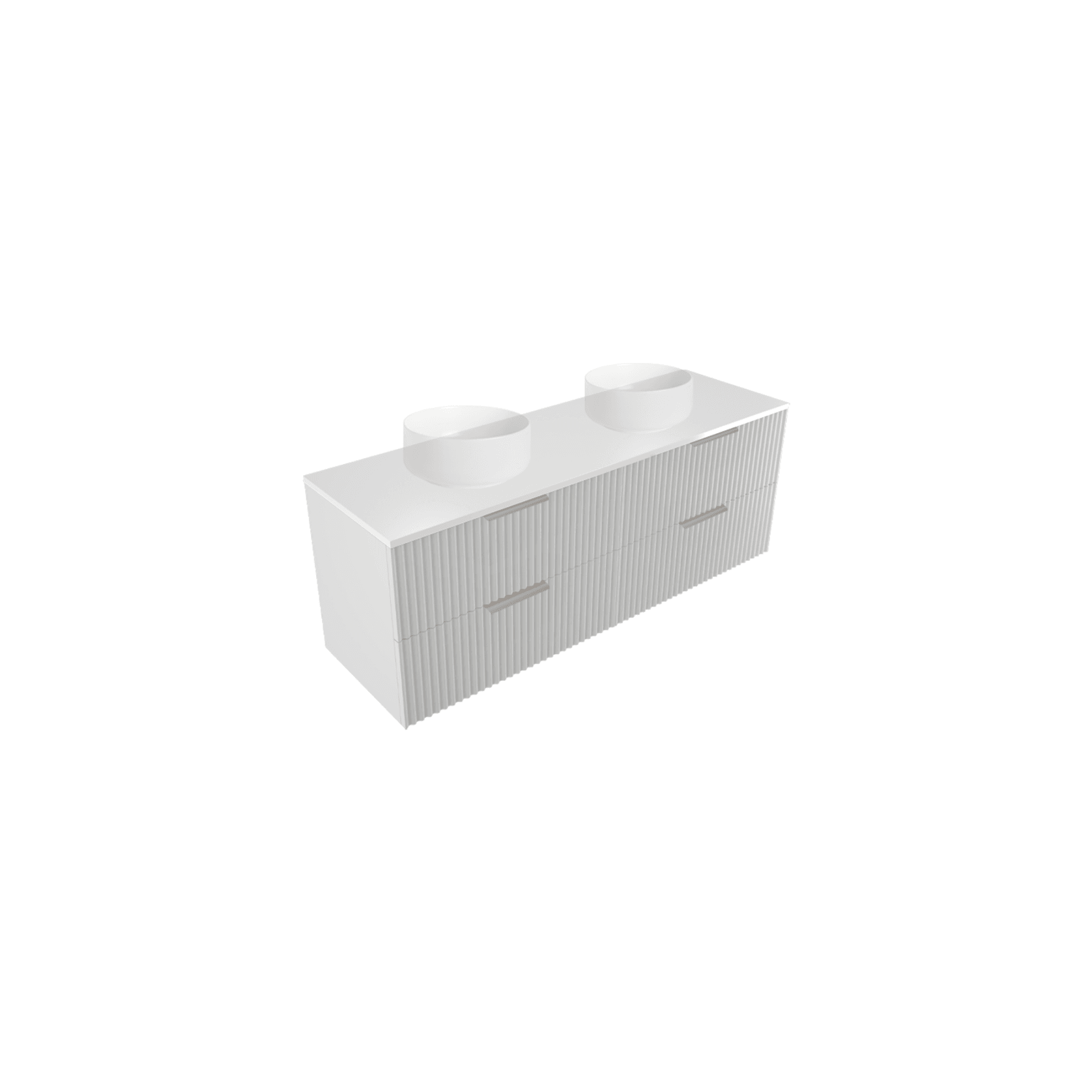 Pettine 1500 Double Bowl 4 Drawer Wall Vanity gallery detail image