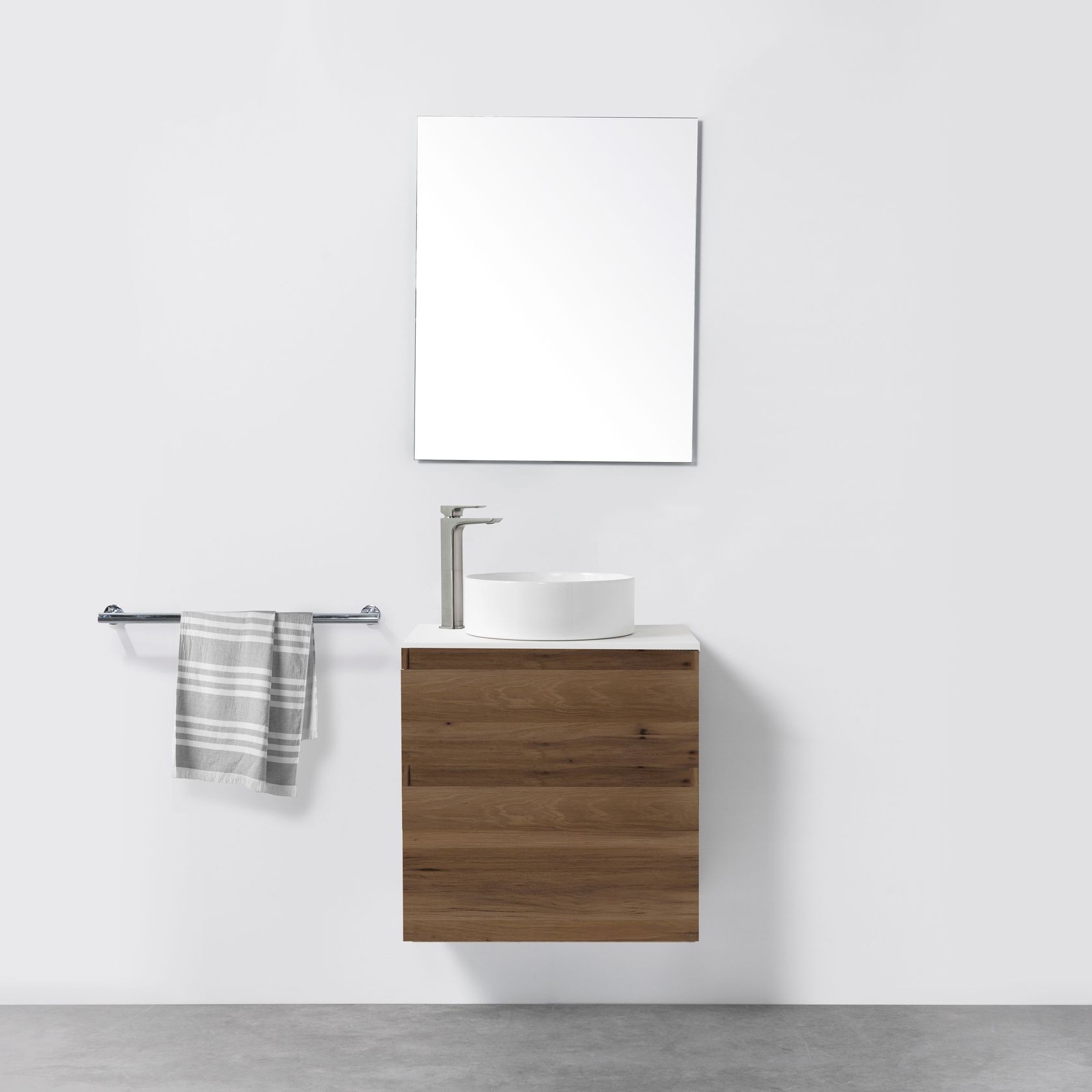 Soft Solid Slim Wall-Hung Vanity, 2 Drawers gallery detail image