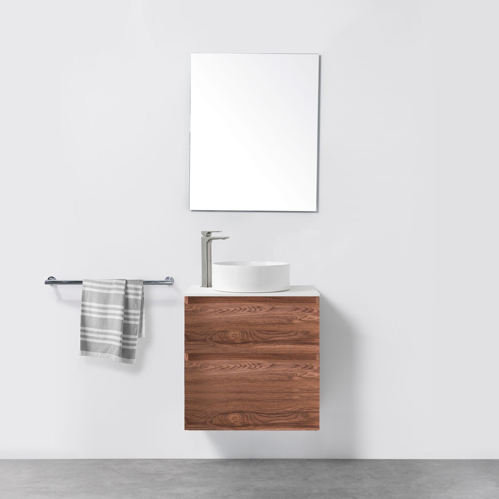 Soft Solid Slim Wall-Hung Vanity, 2 Drawers gallery detail image