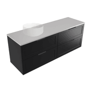 Telaio 1500 Single Left Bowl 4 Drawer Wall Vanity gallery detail image