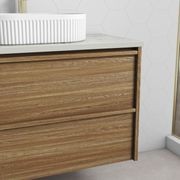 Aulic Venetta Framed Wall Hung 1200 Harvest Oak Cabinet gallery detail image