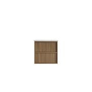 Aulic Venetta Fluted Wall Hung 600 Harvest Oak Cabinet gallery detail image