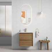 Aulic Venetta Framed Wall Hung 600m Harvest Oak Cabinet gallery detail image