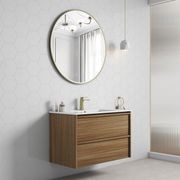 Aulic Venetta Framed Wall Hung 900m Harvest Oak Cabinet gallery detail image