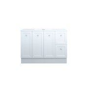 Vienna 900 Vanity RH Drawers Satin White With VC Top gallery detail image