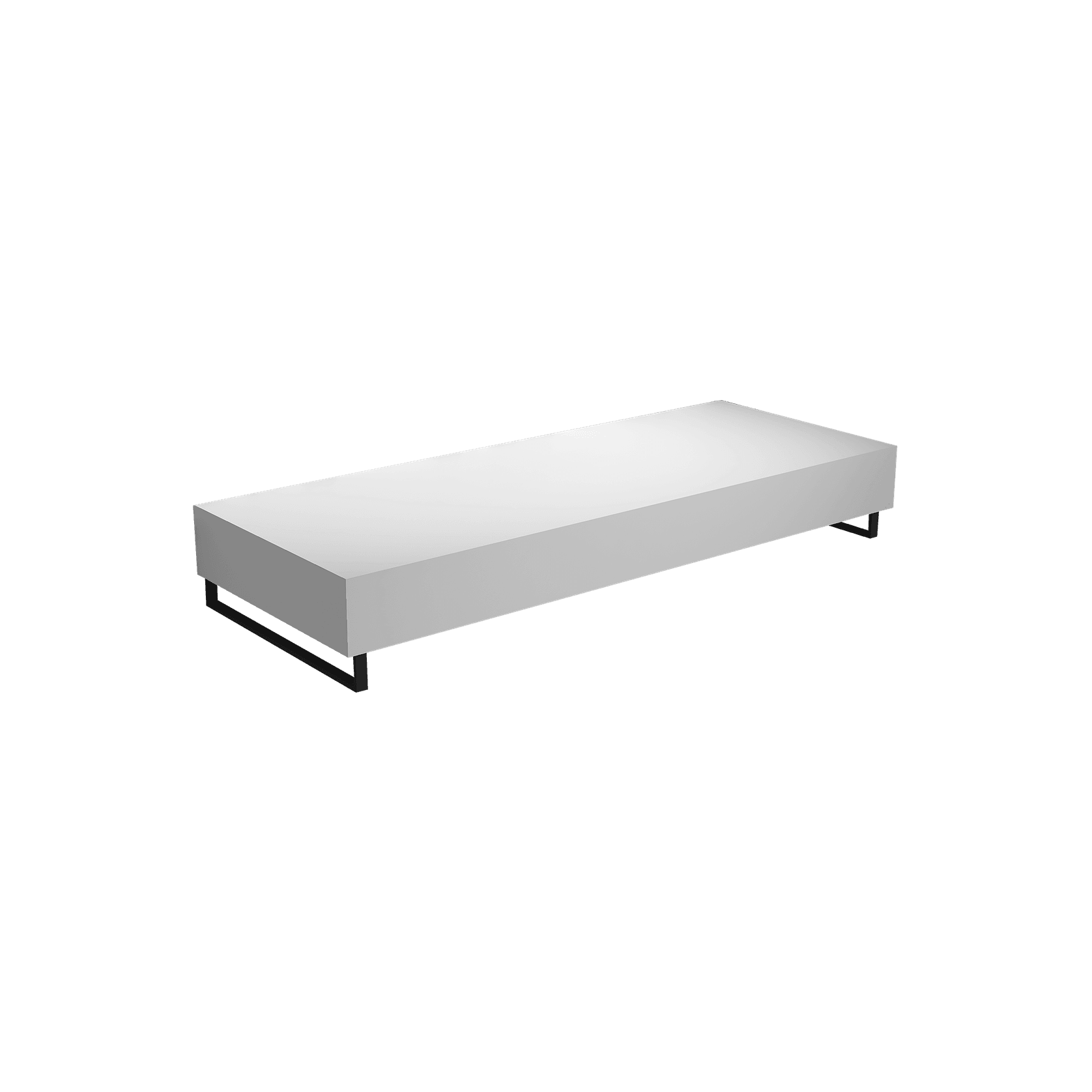 Wall Mount Slab 1500 x 460 x 120mm Matte White Stone gallery detail image