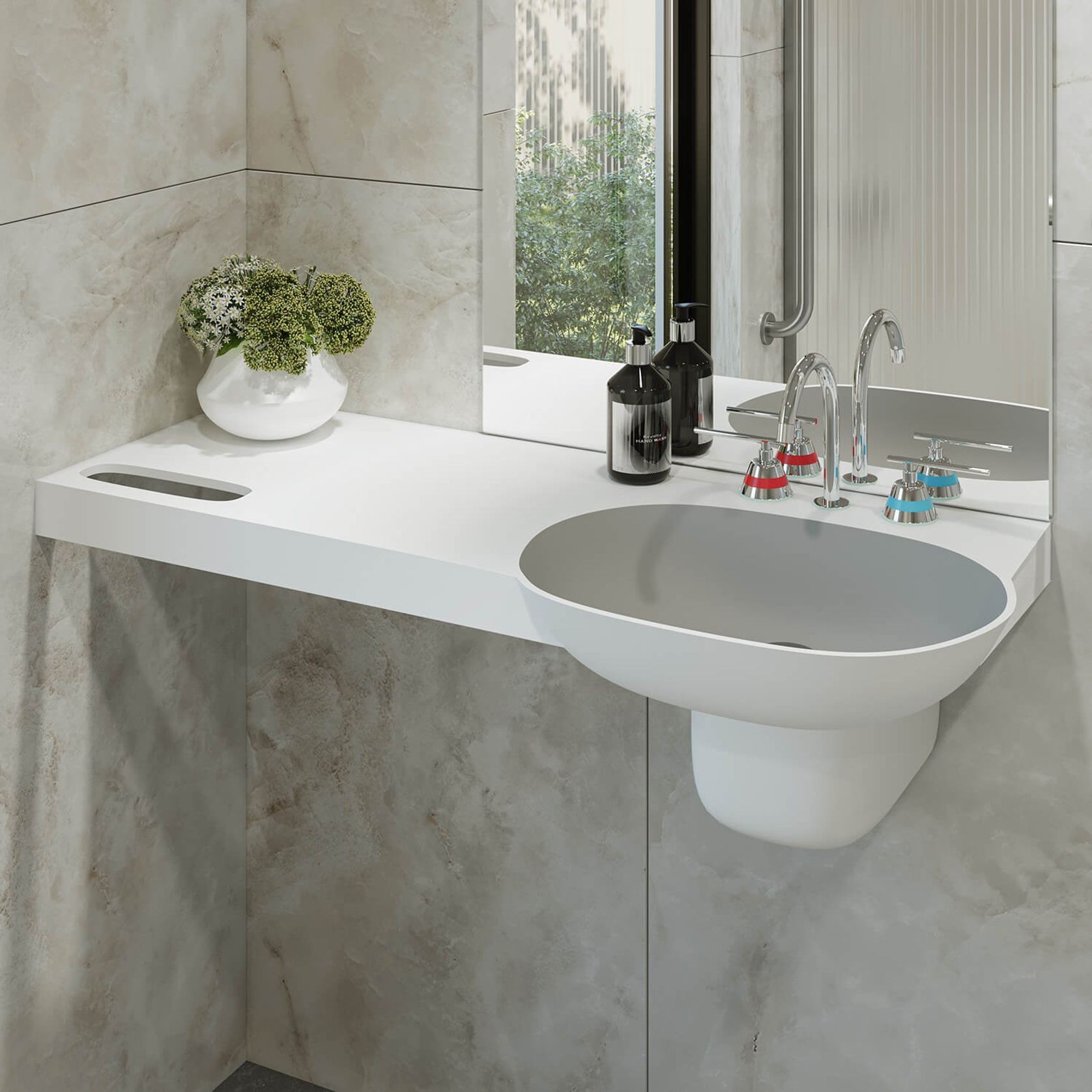 Corian® Vanity Top & Basin PWD 800R gallery detail image
