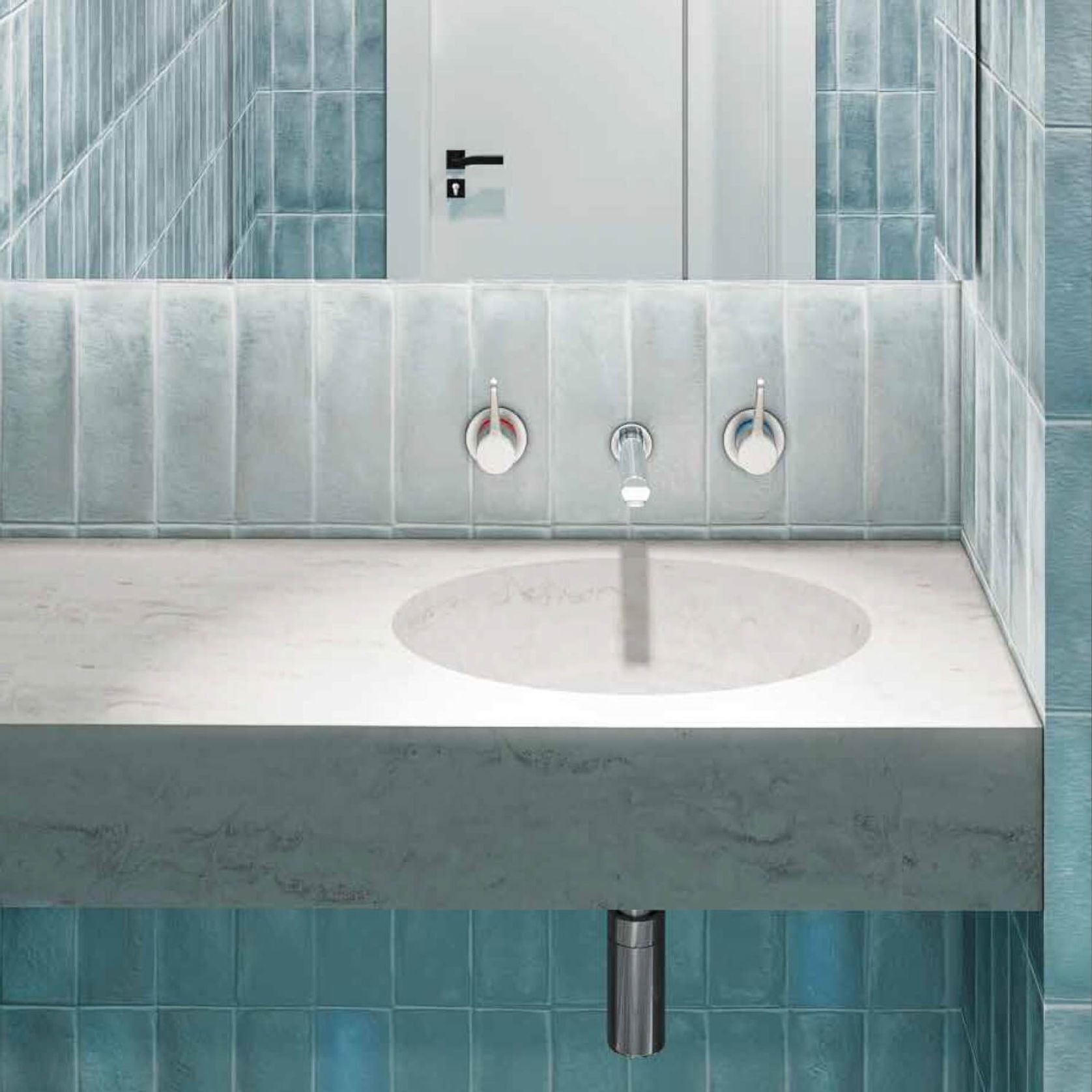 Corian® Vanity Top & Basin 338W gallery detail image