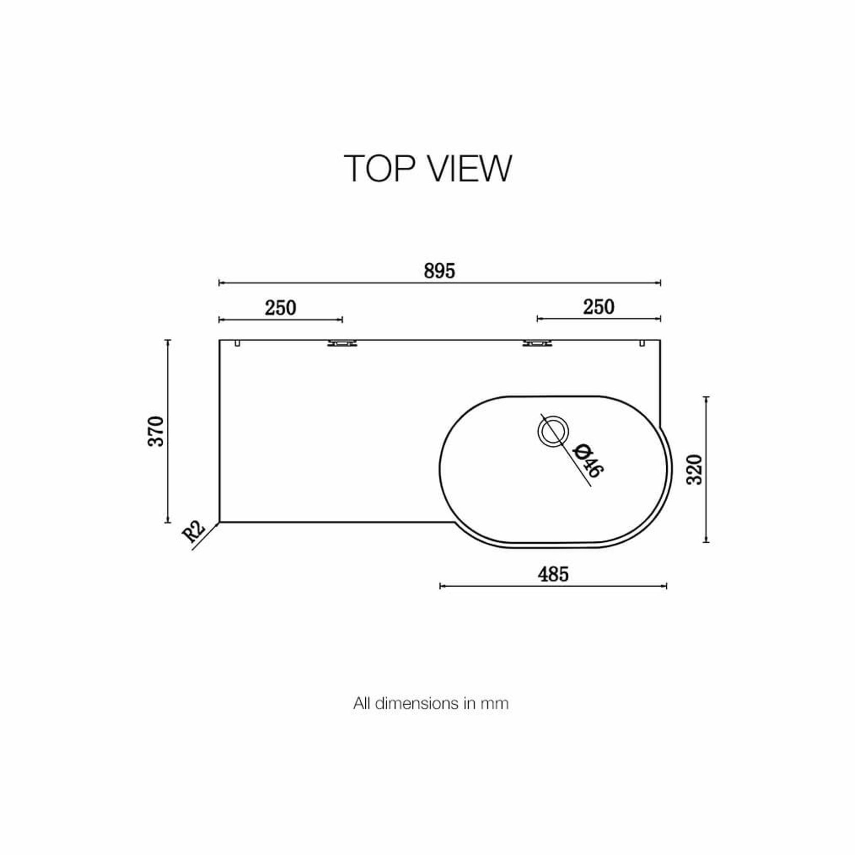 Corian® Vanity Top & Basin PWD 920R gallery detail image