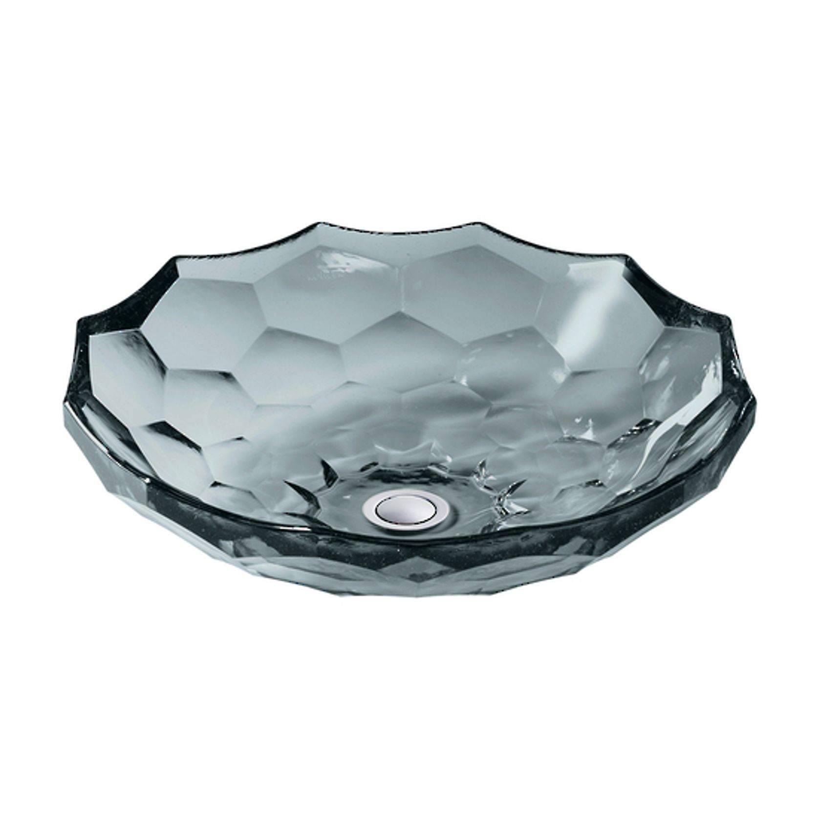 Briolette Faceted Glass Vessel Basin gallery detail image