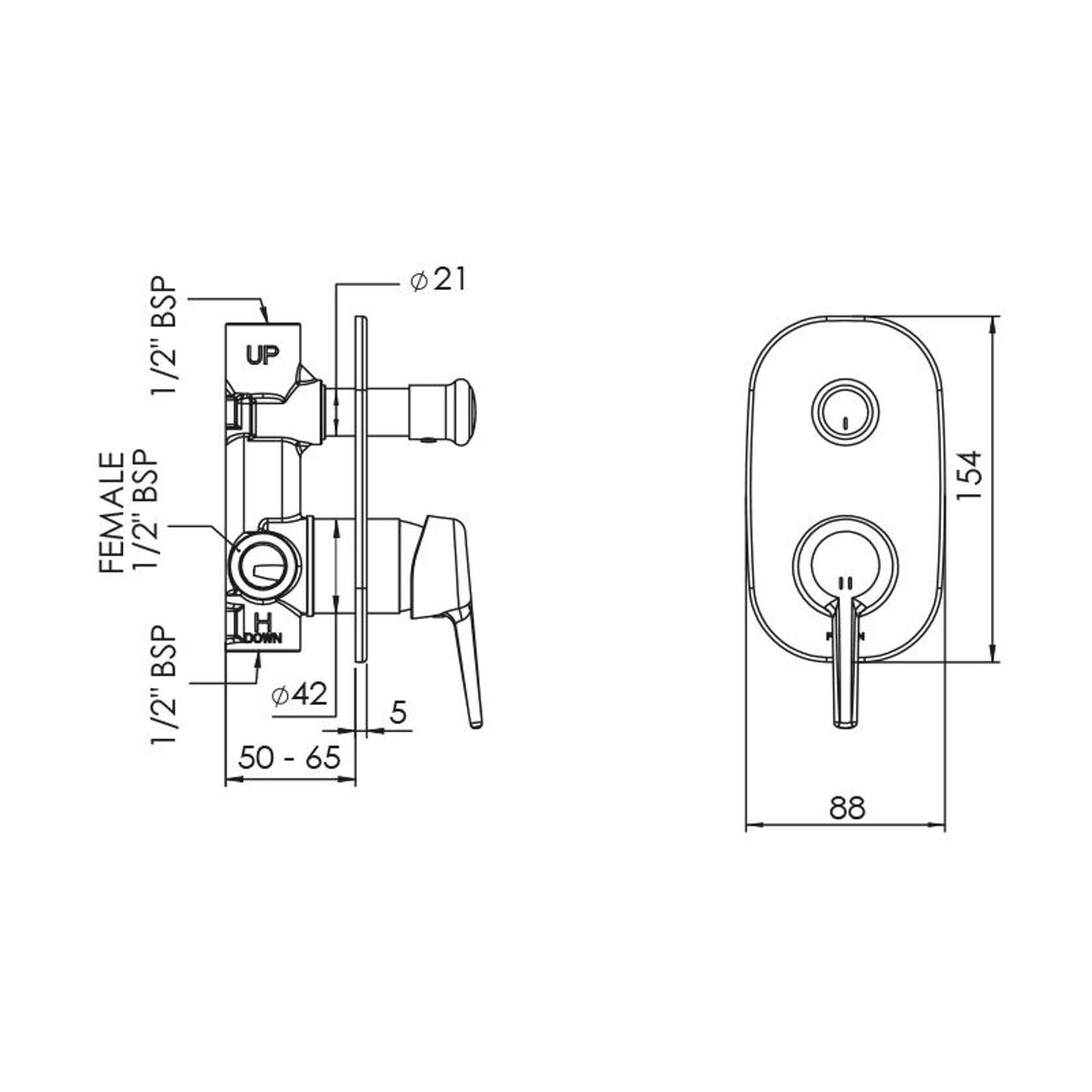 Max Mains Pressure Diverter Mixer gallery detail image