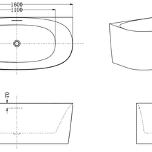 Peace Back-To-Wall Bath gallery detail image