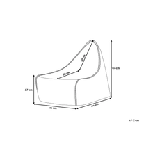 Linen Bean Bag and Ottoman - Natural gallery detail image