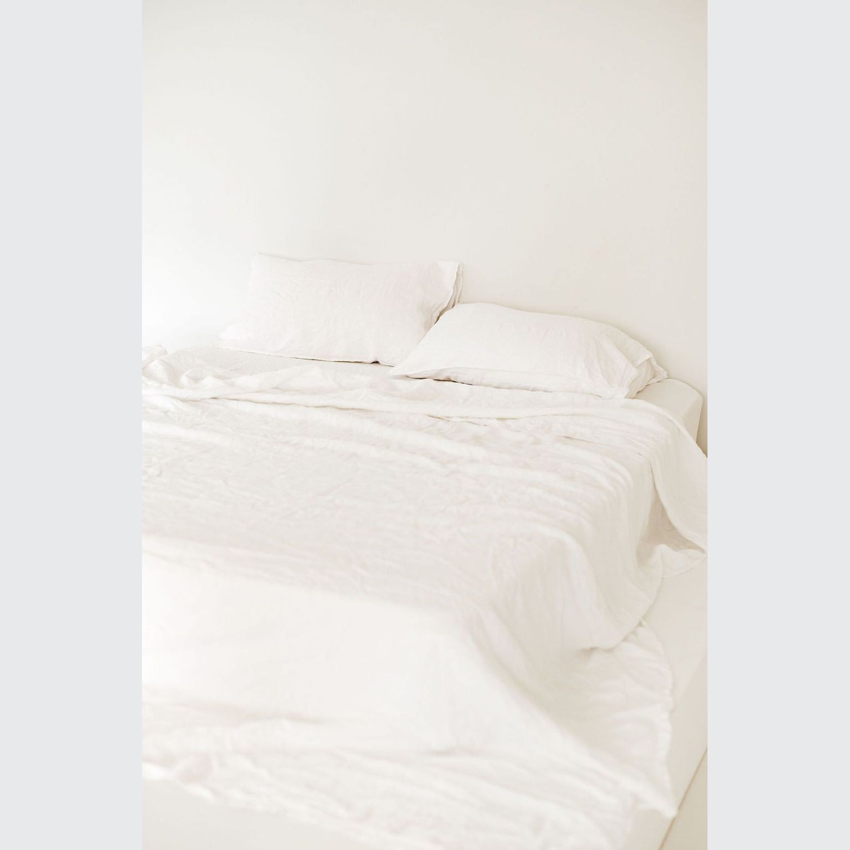 100% French Flax Linen Sheet Set- White gallery detail image