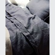 Ravello Linen Flat Sheet - Denim | Weave Home Bed Linen gallery detail image