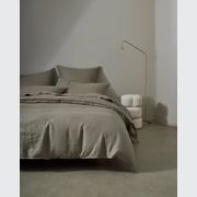Ravello Linen Fitted Sheet - Caper | Weave Home Bed Linen gallery detail image