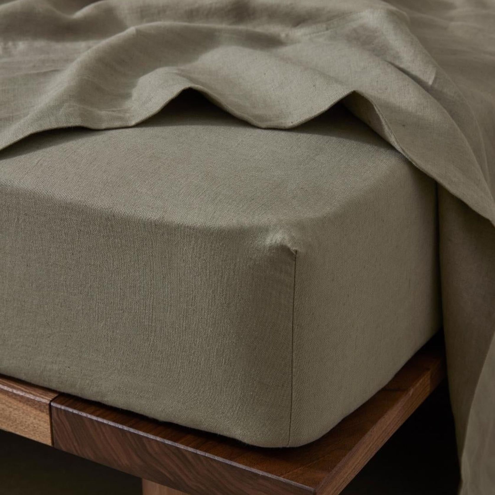 Ravello Linen Flat Sheet - Caper | Weave Home Bed Linen gallery detail image