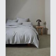 Ravello Linen Fitted Sheet - Silver | Weave Home Bed Linen gallery detail image