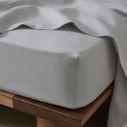 Ravello Linen Flat Sheet - Silver | Weave Home Bed Linen gallery detail image