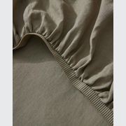 Ravello Linen Fitted Sheet - Caper | Weave Home Bed Linen gallery detail image