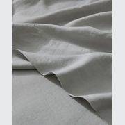 Ravello Linen Flat Sheet - Silver | Weave Home Bed Linen gallery detail image