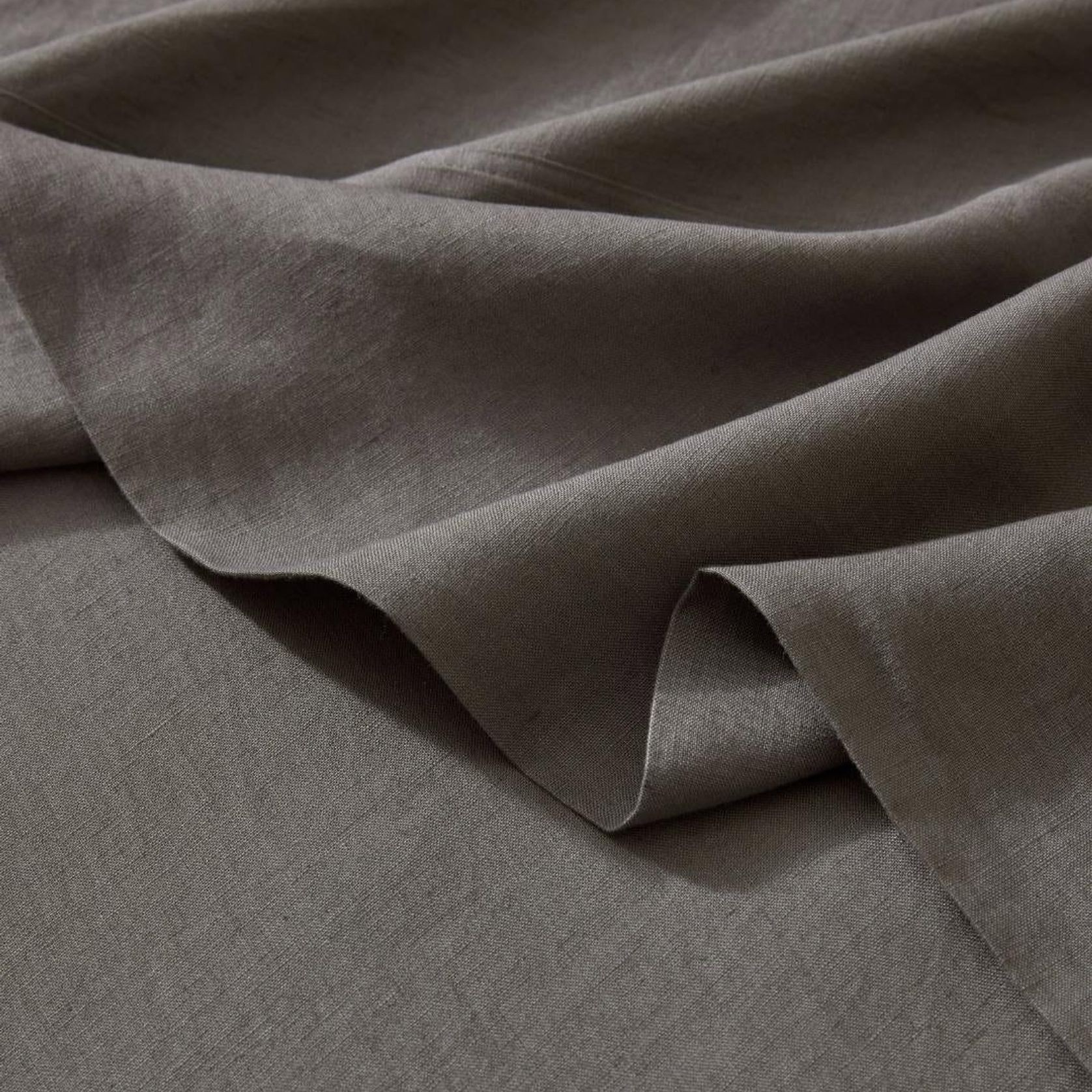 Ravello Linen Flat Sheet - Charcoal | Weave Home Bed Linen gallery detail image