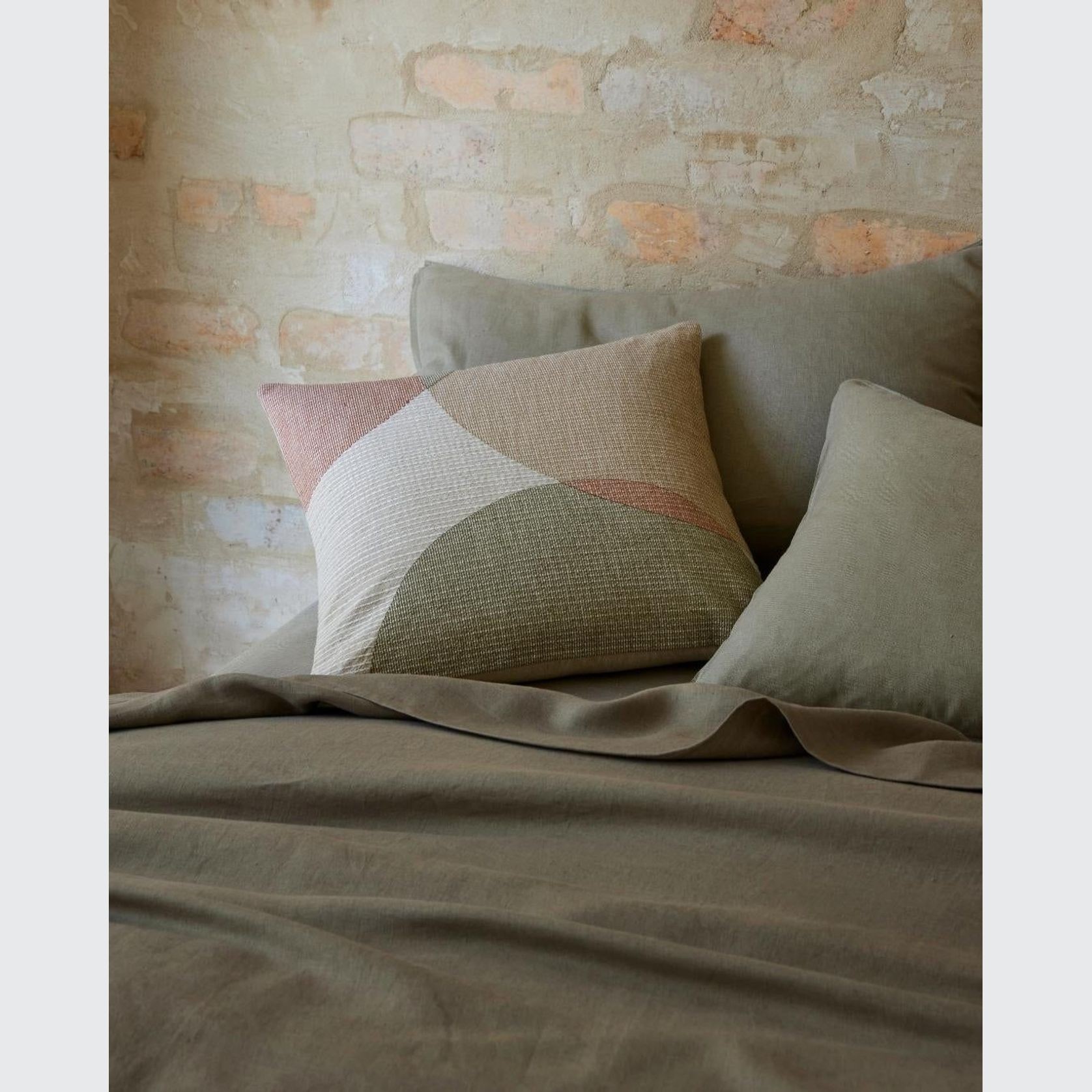 Ravello Linen Flat Sheet - Caper | Weave Home Bed Linen gallery detail image