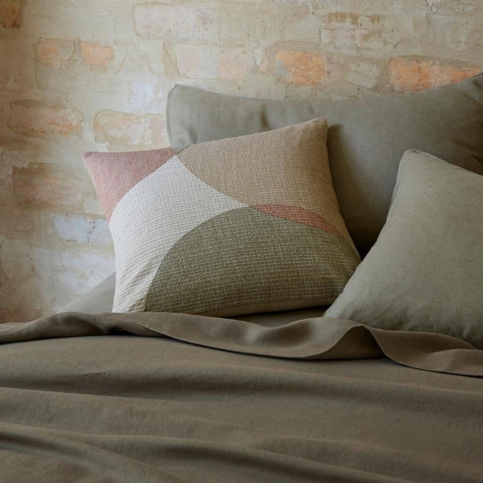 Ravello Linen Flat Sheet - Caper | Weave Home Bed Linen gallery detail image