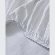 Ravello Linen Fitted Sheet - White | Weave Home Bed Linen gallery detail image
