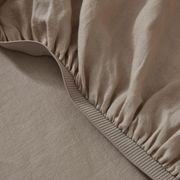 Ravello Linen Fitted Sheet - Shell | Weave Home Bed Linen gallery detail image