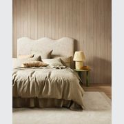 Ravello Linen Fitted Sheet - Caper | Weave Home Bed Linen gallery detail image