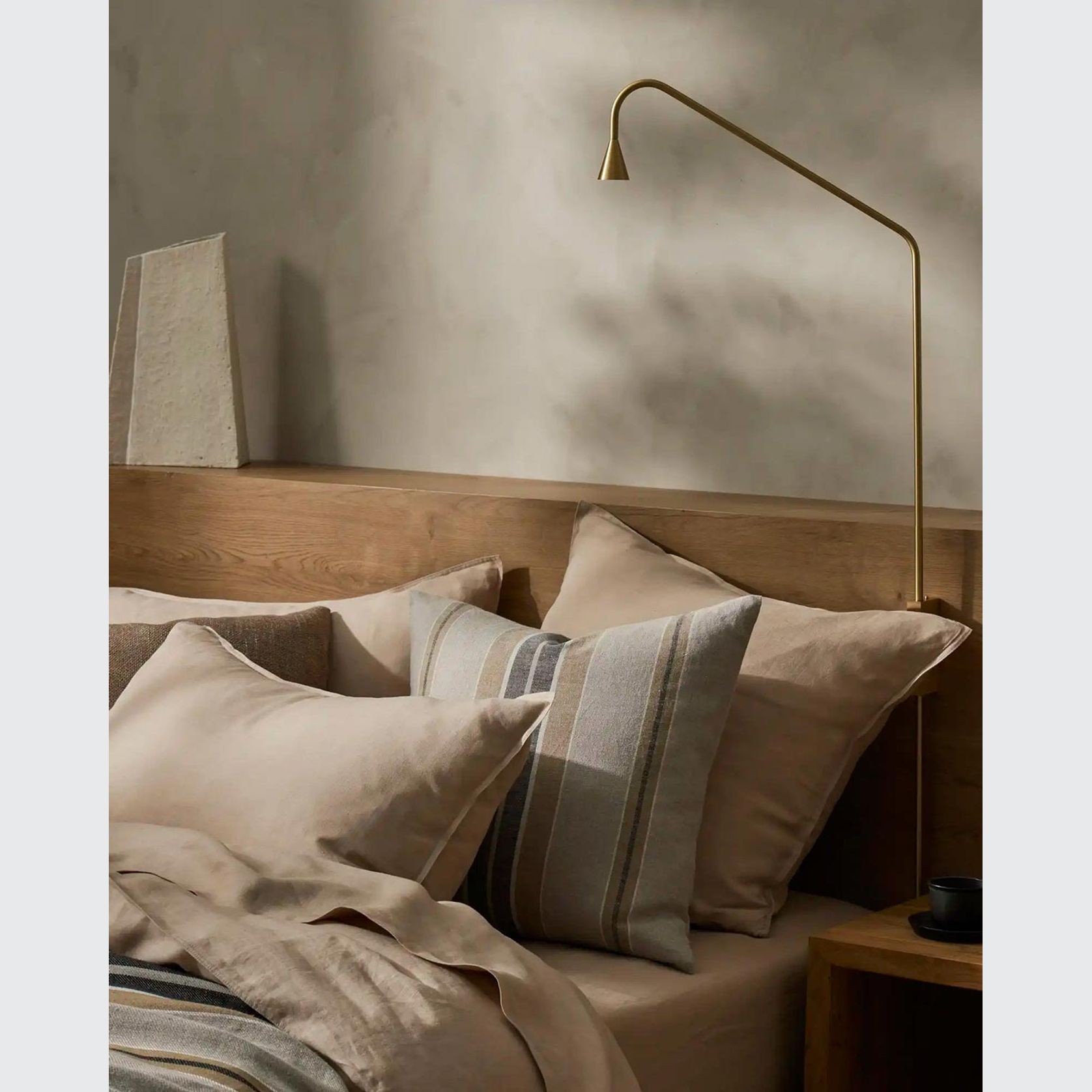 Ravello Linen Fitted Sheet - Shell | Weave Home Bed Linen gallery detail image