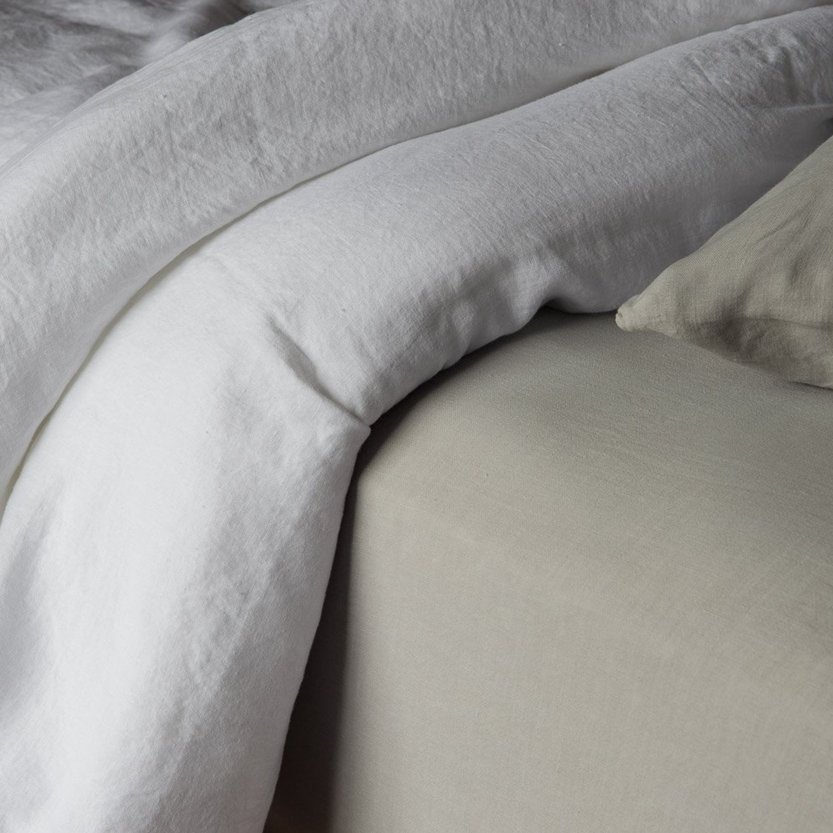 Linen Fitted Sheets Blush Super King gallery detail image