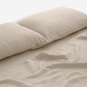 Linen Flat Sheets Stone Super King gallery detail image