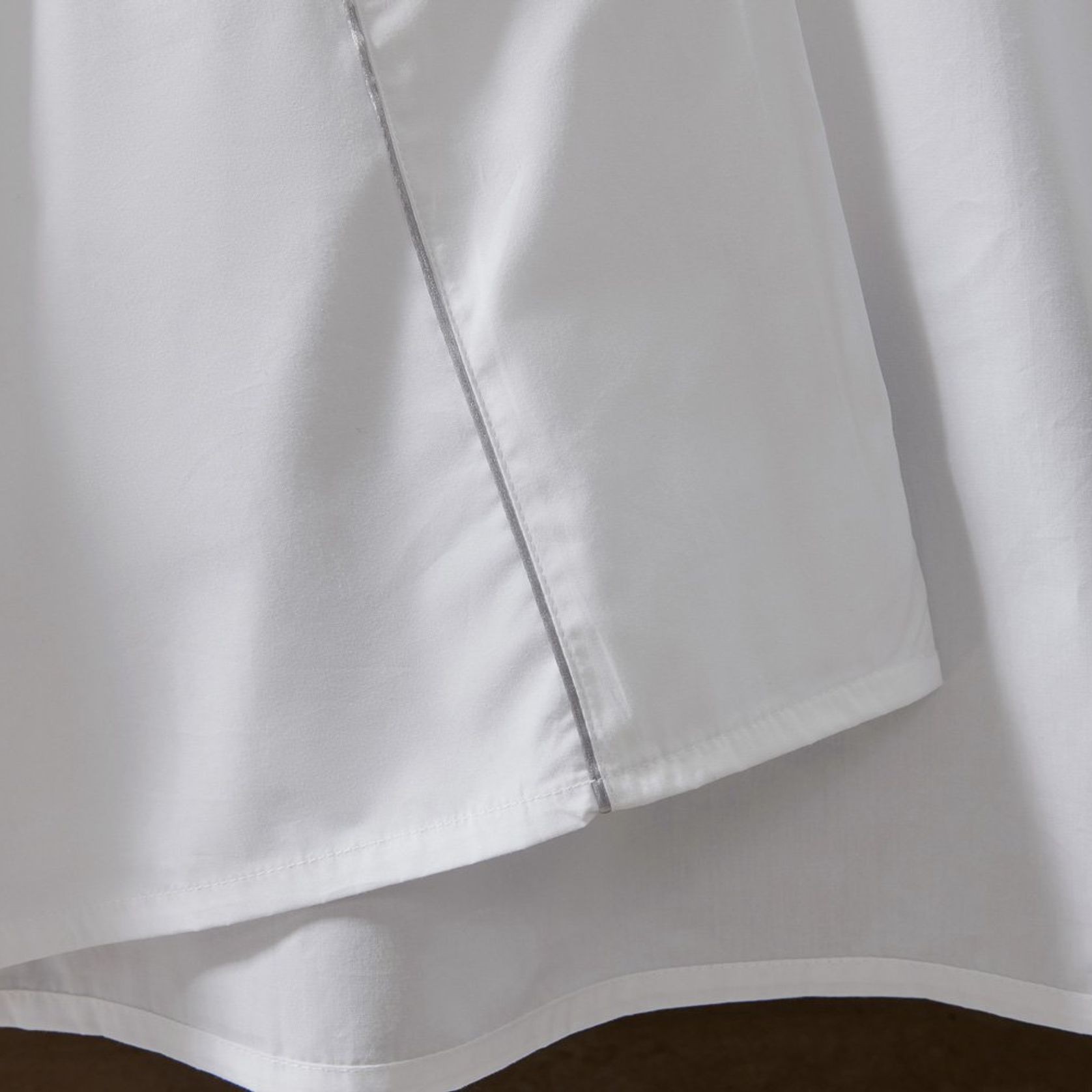 Cotton Percale Flat Sheets with Piping gallery detail image