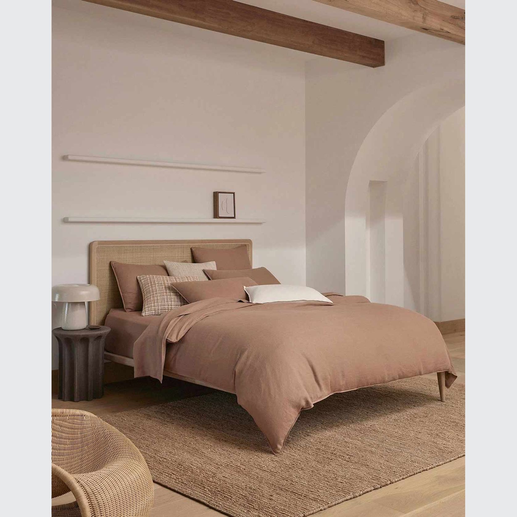 Ravello Linen Flat Sheet - Biscuit | Weave Home Bed Linen gallery detail image