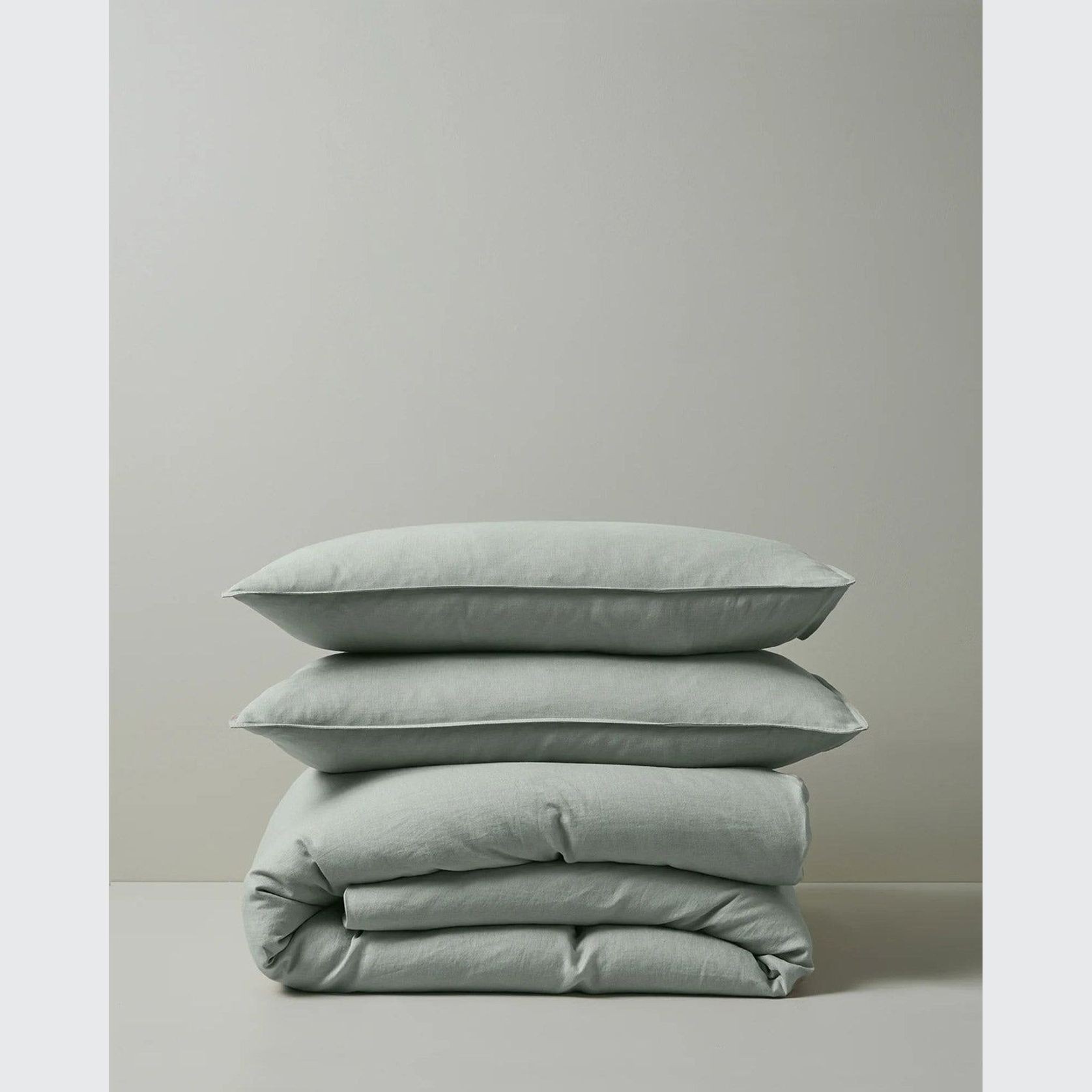 Ravello Linen Quilt Cover - Sage | Weave Home Bed Linen gallery detail image