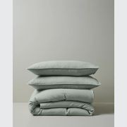 Ravello Linen Quilt Cover - Sage | Weave Home Bed Linen gallery detail image
