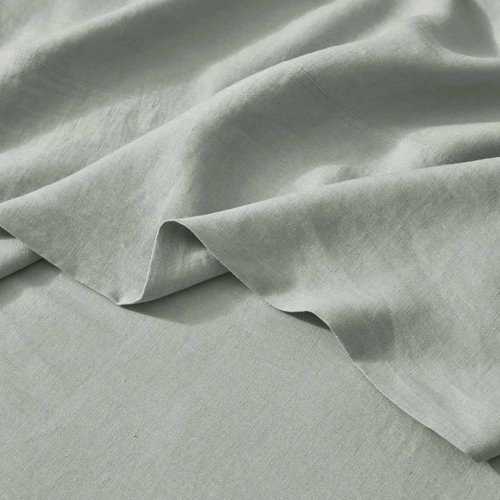 Ravello Linen Quilt Cover - Sage | Weave Home Bed Linen gallery detail image