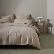 Ravello Linen Flat Sheet - Shell | Weave Home Bed Linen gallery detail image