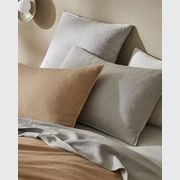 Ravello Linen Fitted Sheet - Silver | Weave Home Bed Linen gallery detail image