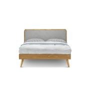 Stella Queen Bed Frame | Light Grey & Natural Oak gallery detail image