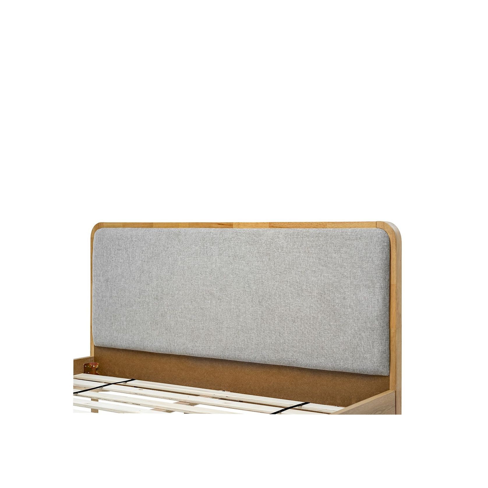 Stella Queen Bed Frame | Light Grey & Natural Oak gallery detail image