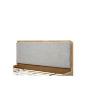 Stella Queen Bed Frame | Light Grey & Natural Oak gallery detail image