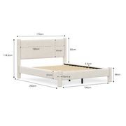 Liora Four Post Queen Bed Frame | Cream Boucle gallery detail image